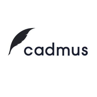 EduGrowth Victorian Global EdTech and Innovation Expo - Cadmus logo in black with black feather icon
